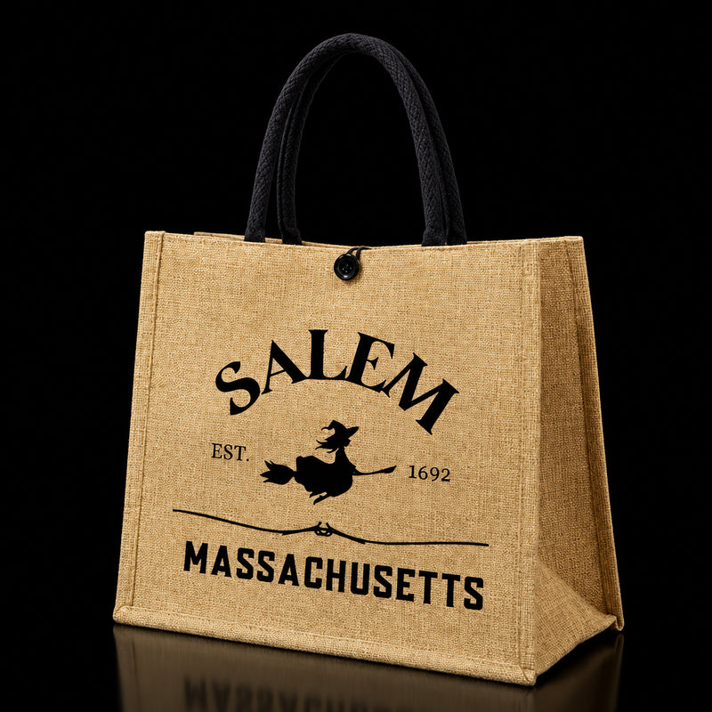 Salem, Massachusetts Linen Tote Bag